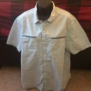 Burnside light blue short sleeve button down shirt EUC size XL